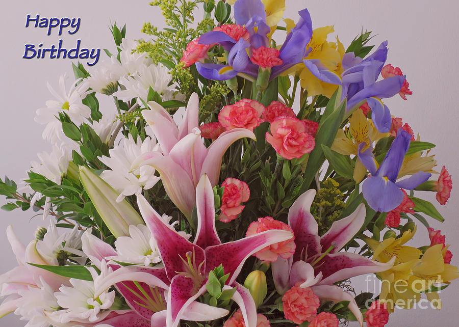 Birthday Bouquet Card Photograph by Ann Horn