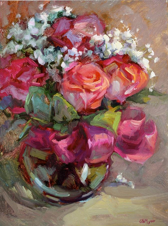 Still Life Painting - Birthday Bouquet by Carol Smith Myer