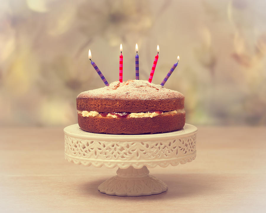 Cake Photograph - Birthday Cake by Amanda Elwell