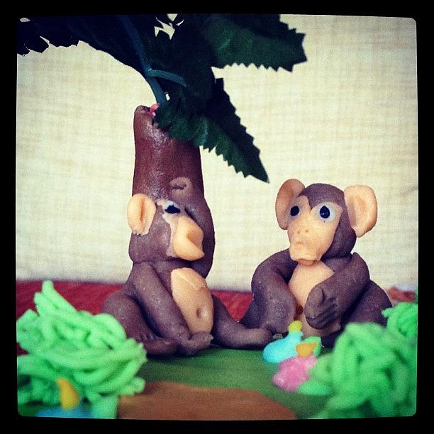 Cake Photograph - Birthday Cake #monkey #cake #palm #tree by Jan Kratochvil