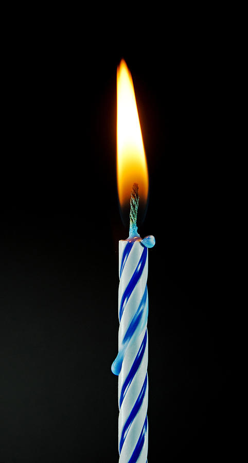 Birthday Candle on Black Photograph by Wwing
