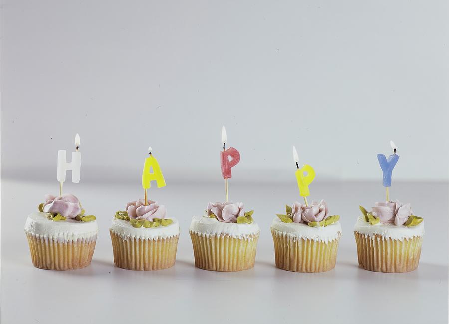 Birthday Cupcakes Photograph by Romulo Yanes
