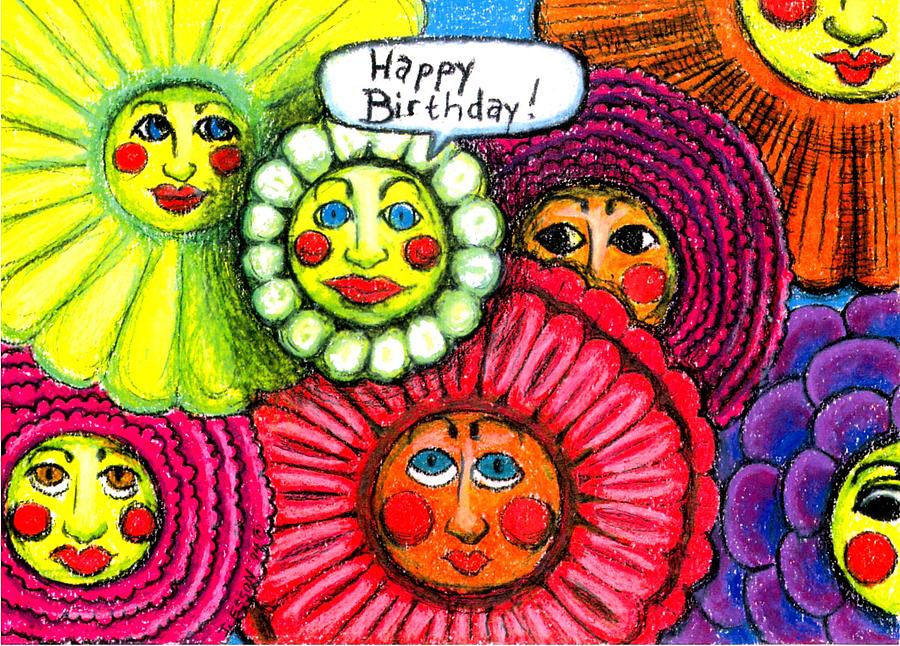 Birthday Flowers Painting by Genevieve Esson