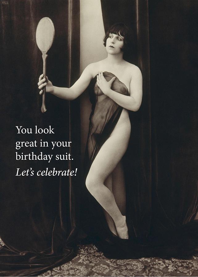 Birthday Suit Greeting Card Photograph by Everett