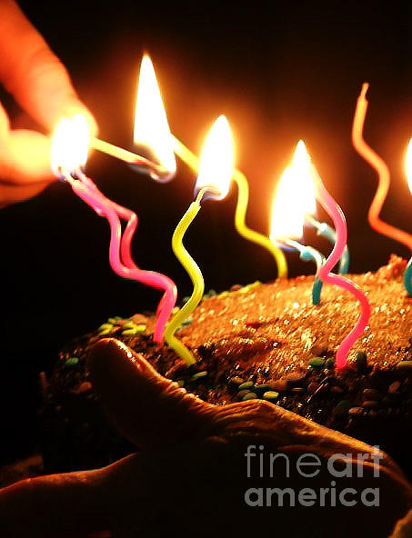 Cake Digital Art - Birthday Wishes by Audrey Apfel
