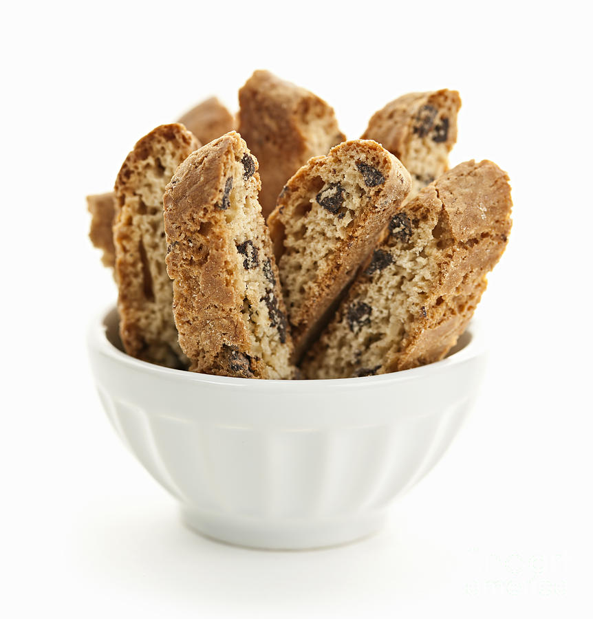 Cookie Photograph - Biscotti cookies in bowl by Elena Elisseeva