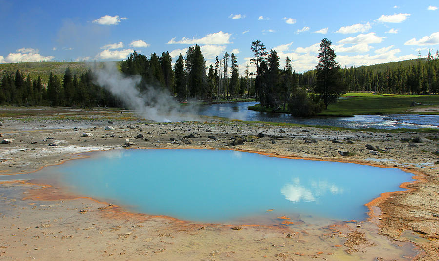 Biscuit Basin In Yellowstone National Park. by Johnny Adolphson