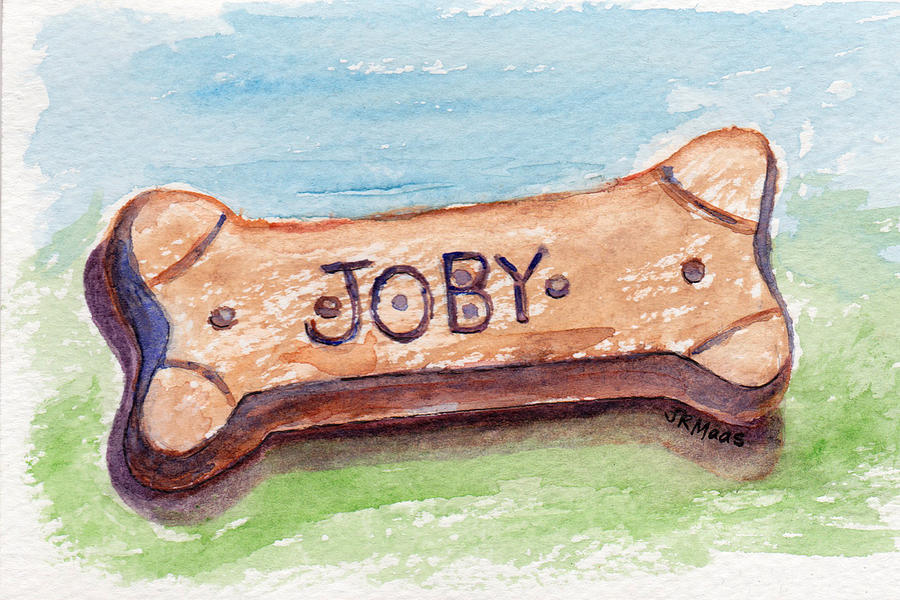 Biscuit For Your Dog Painting by Julie Maas