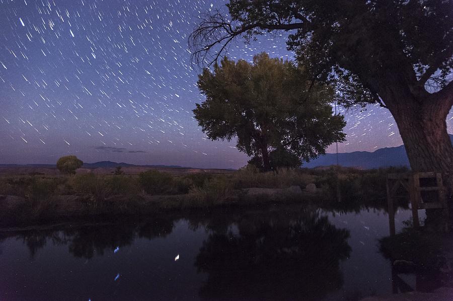 Mountain Photograph - Bishop Canal Star Trails by Cat Connor