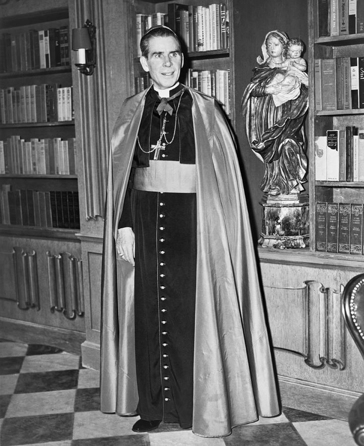 Bishop Fulton J. Sheen Photograph by Underwood Archives Fred Palumbo