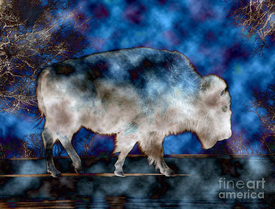 Bison Ghost Photograph by Pattie Calfy