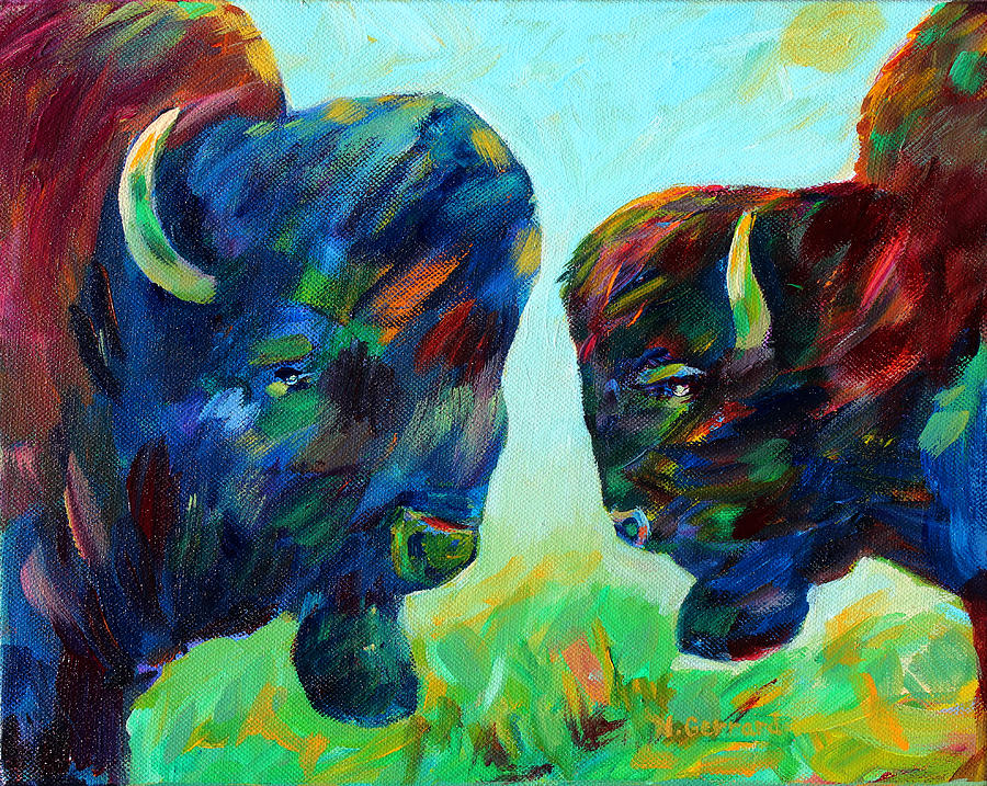 Bison Wisdom Painting by Naomi Gerrard