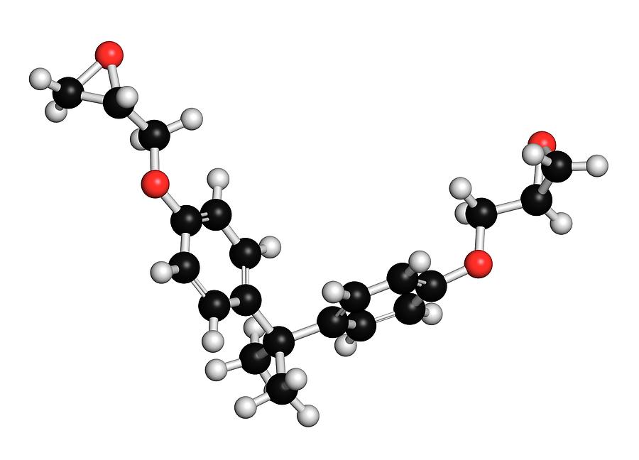 Can Photograph - Bisphenol A Diglycidyl Ether Molecule by Molekuul