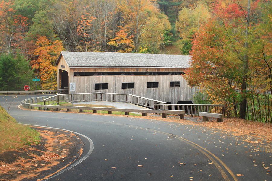 Bissell Covered Bridge Charlemont Ma Photograph by John Burk