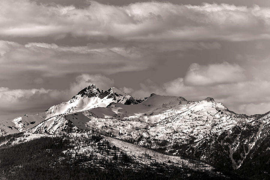 Winter Photograph - Bitterroot Mountains in March by Merle Ann Loman
