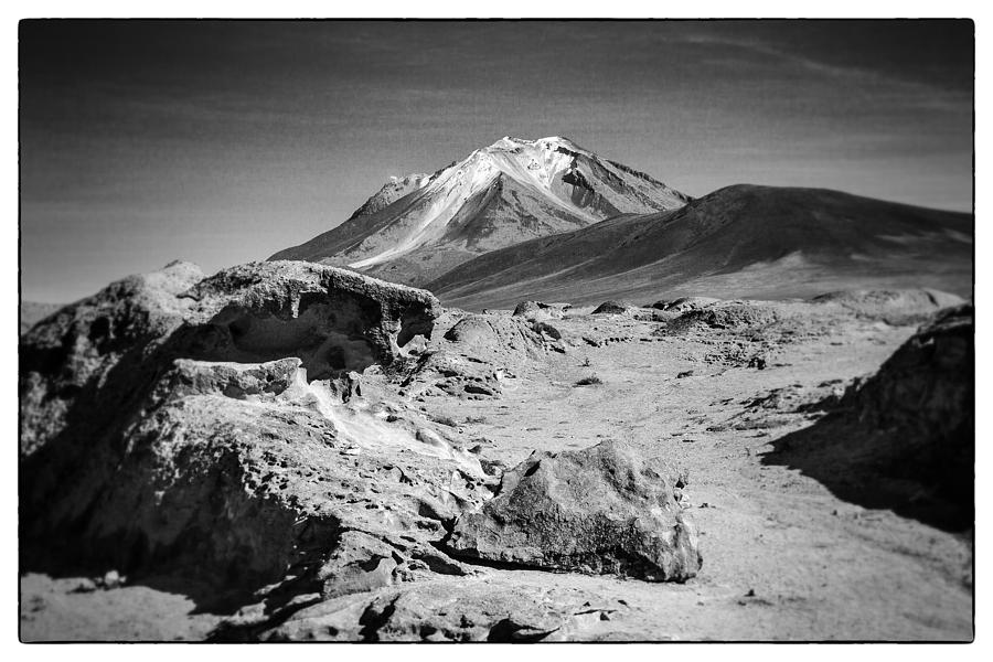 Desert Photograph - Bizarre Landscape Bolivia Black And White Select Focus by For Ninety One Days