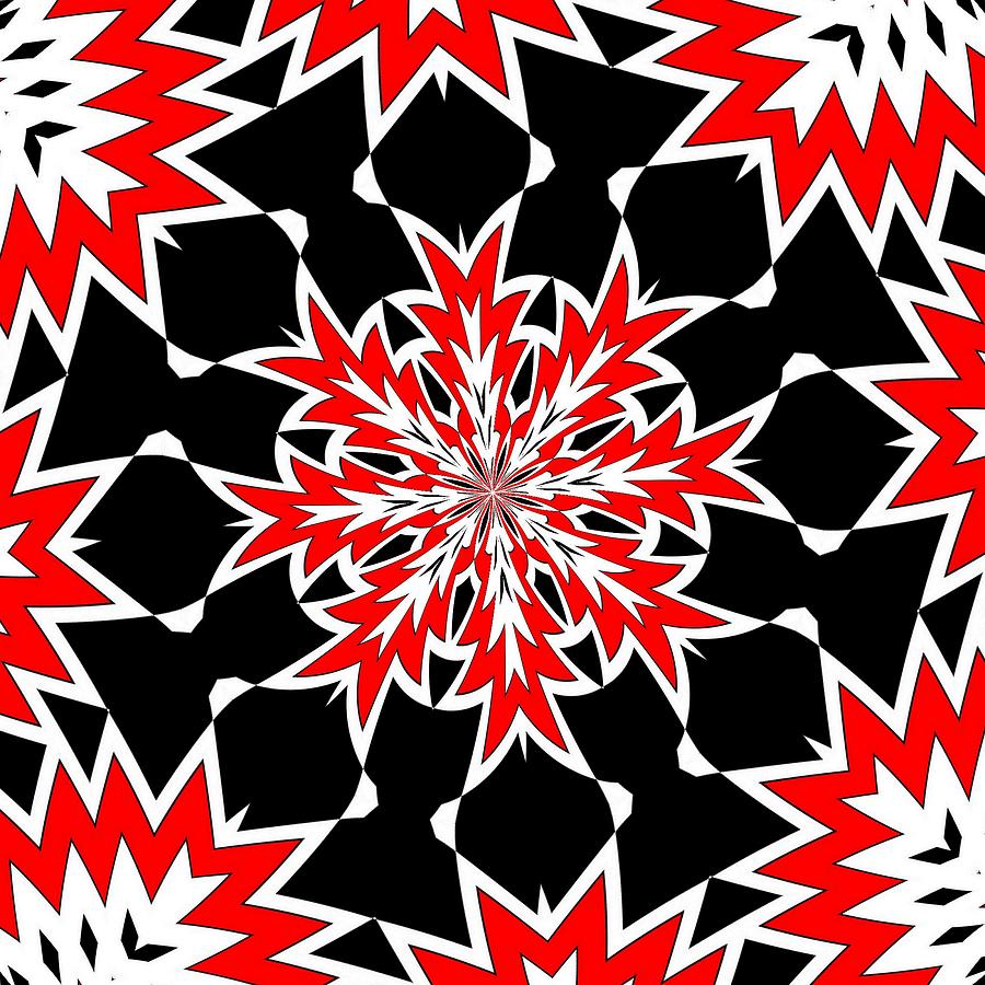 Bizarre Red Black And White Pattern 2 Digital Art by Taiche Acrylic Art