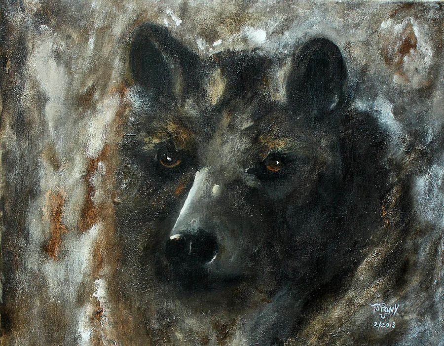 Bjomolf - Bear Wolf Painting by Barbie Batson