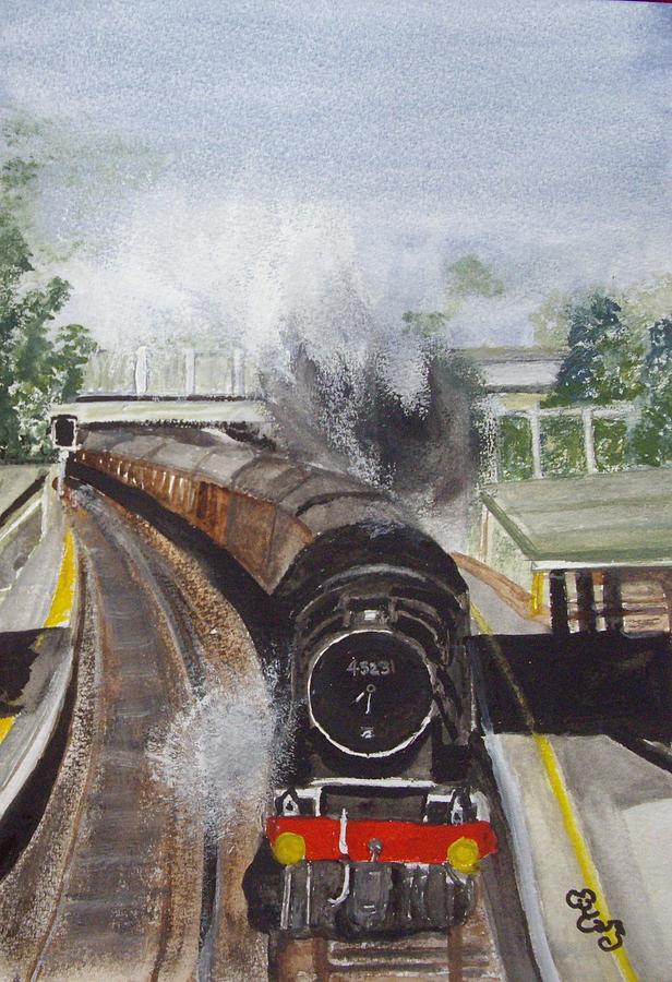 Black 5 Sherwood Forester Painting by Carole Robins