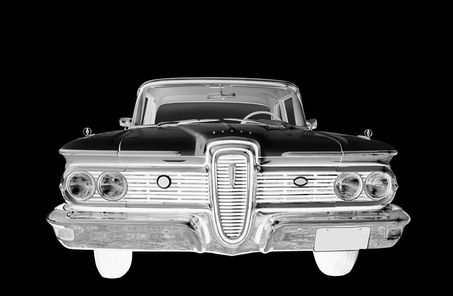 Black And White 1959 Edsel Ford Ranger Photograph by Keith Webber Jr