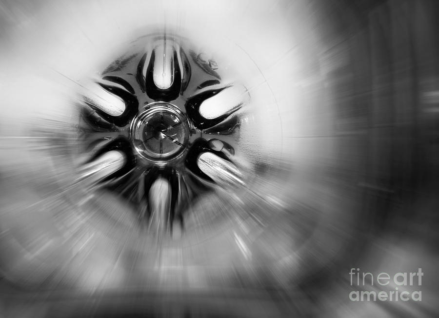 Black and White Abstract Burst Photograph by Karen Adams