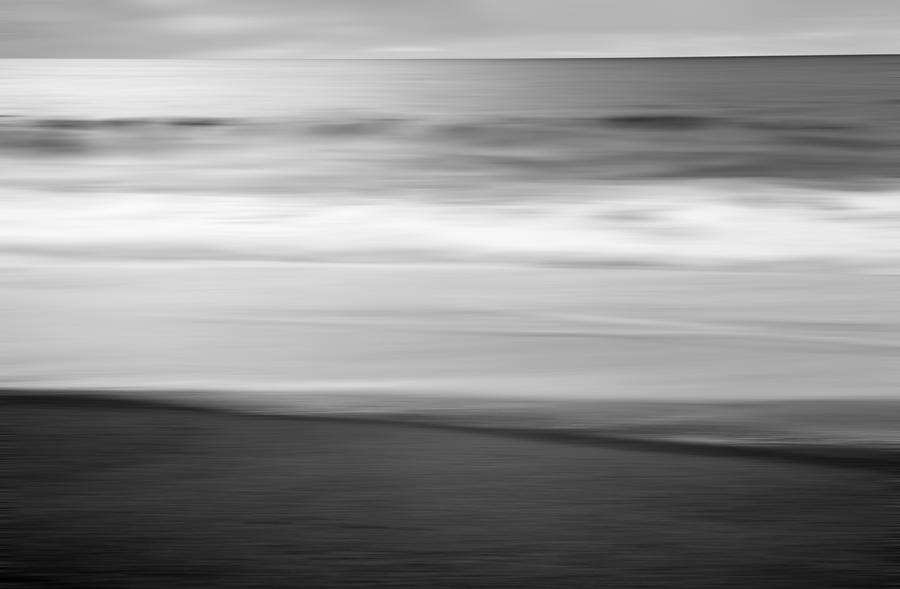 Abstract Photograph - Black and White Abstract Seascape No. 08 by Pictorial Decor