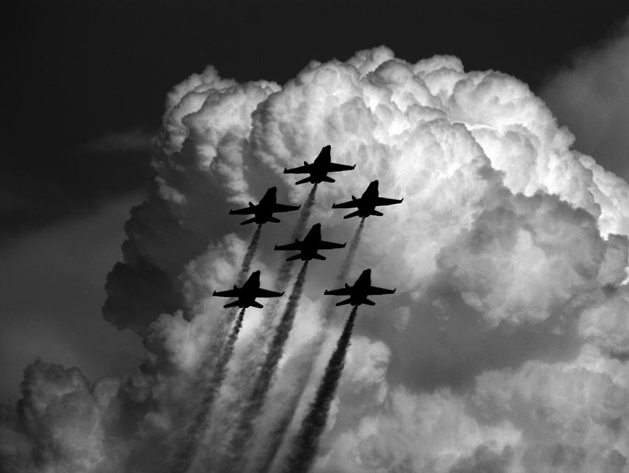 Black and White and Blue Angels Photograph by Strato ThreeSIXTYFive