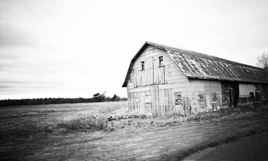 Black and White Barn Photograph by Maggy Marsh