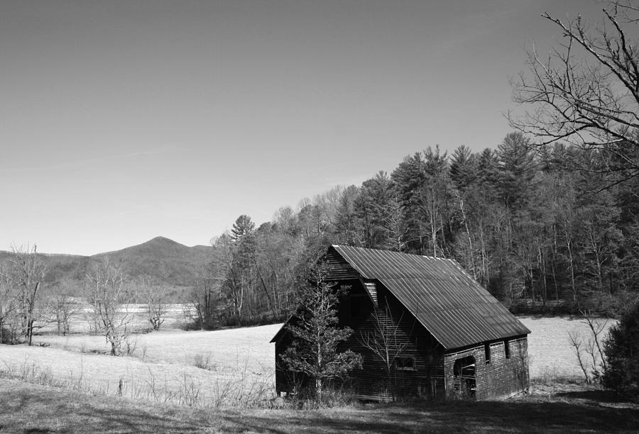 Black and White Barn Photograph by Sarah Yost - Pixels