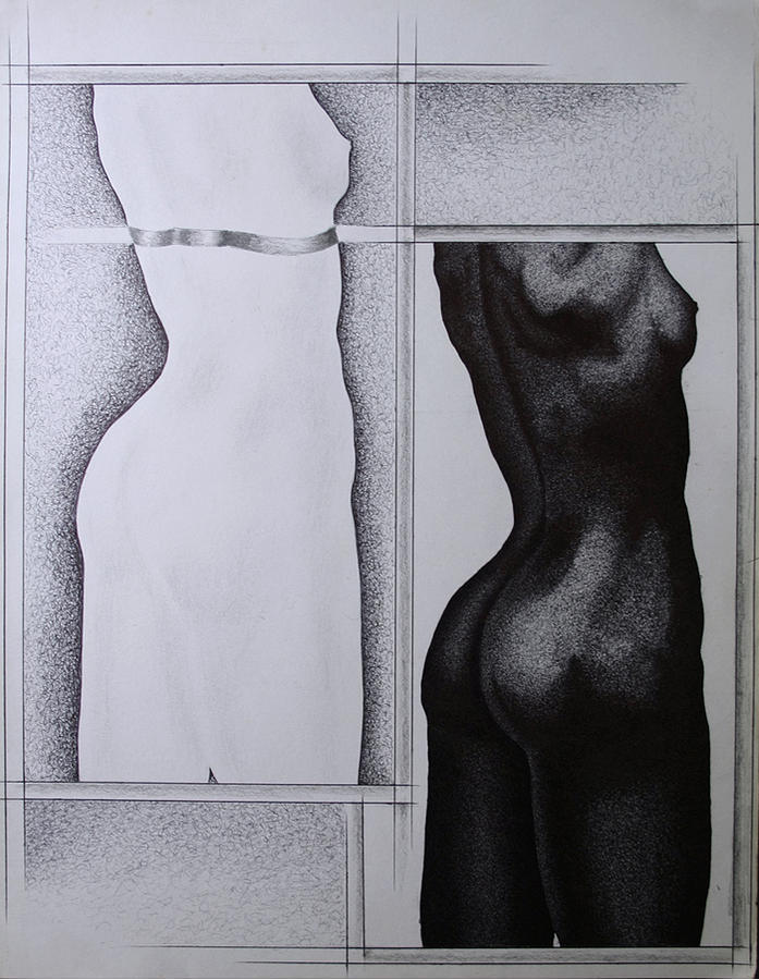 Black and White Drawing by Bijendra Kumar