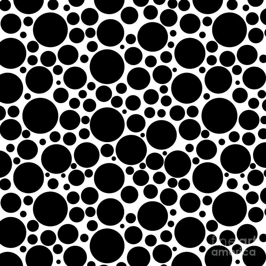 Black and White Bubbles Digital Art by Jackie Farnsworth