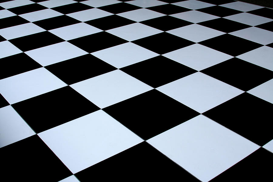 Black and white checkered dance floor Photograph by Uniball
