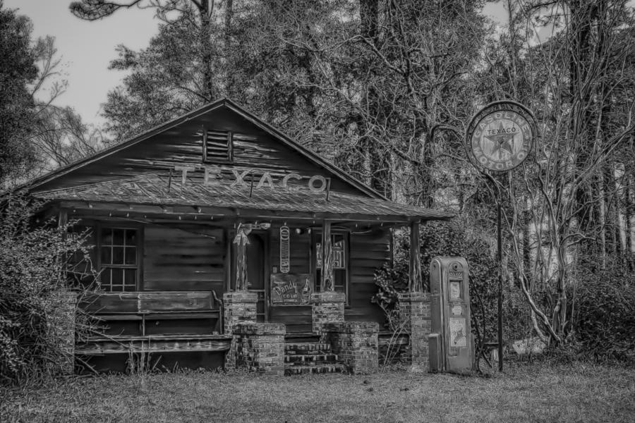 Tree Photograph - Black and White country store by Steven  Taylor