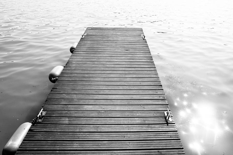 Black And White Photograph - Black and White Dock by Pati Photography