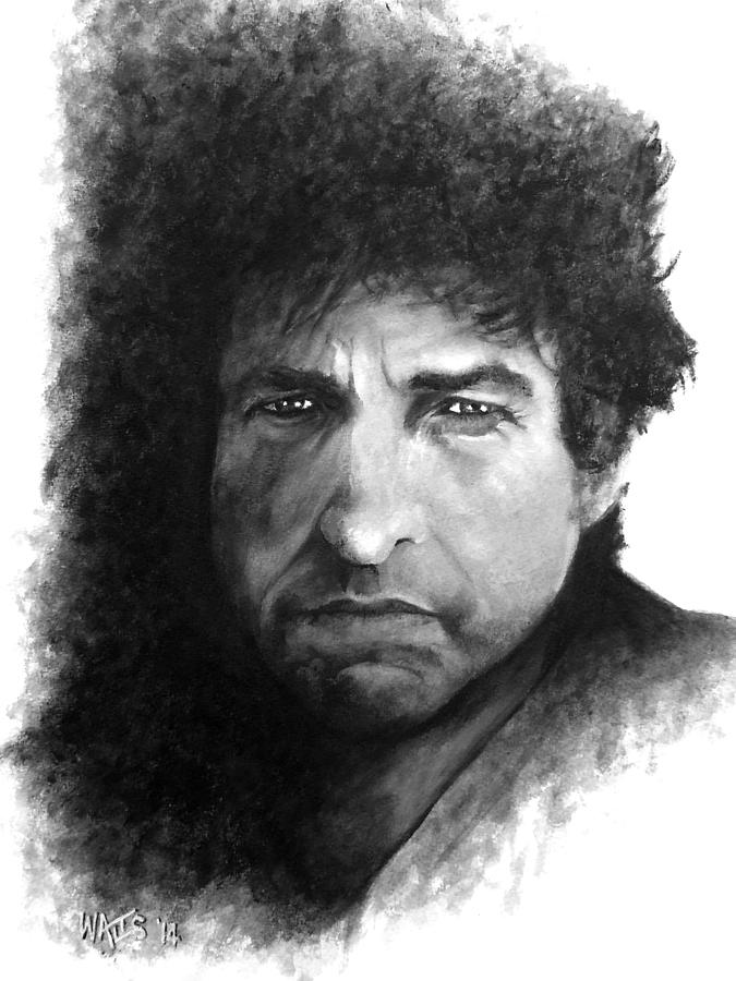 Black and White Dylan Painting by William Walts | Fine Art America