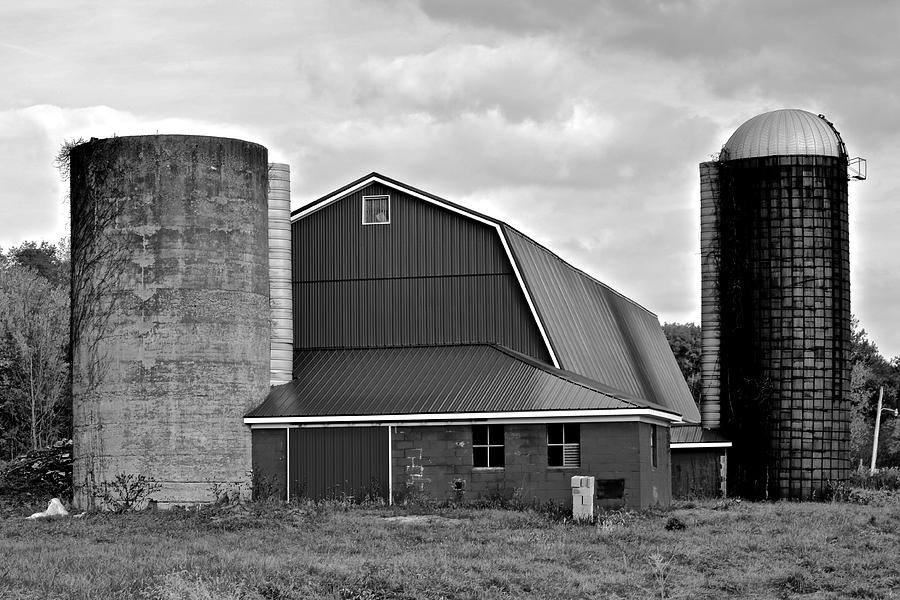 Black and White Farming Photograph by Frozen in Time Fine Art Photography