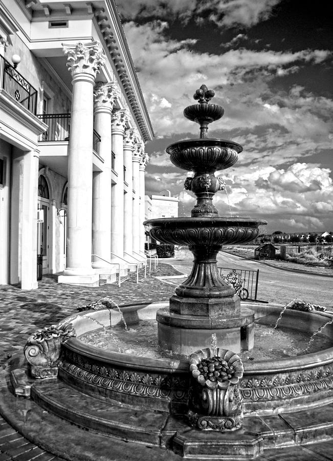 Black and White Fountain Photograph by Chauncy Holmes