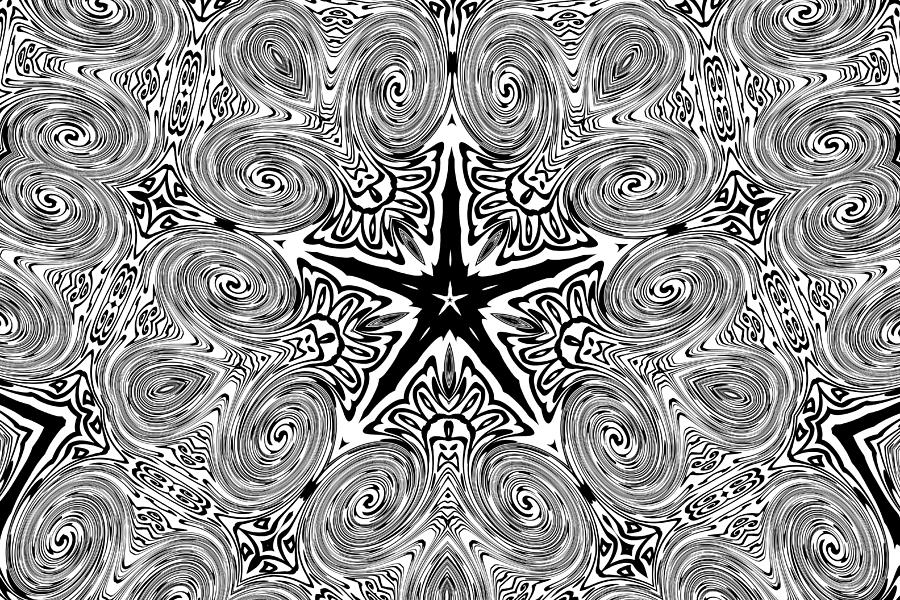 Black and White Kaleidoscope Photograph by Peggy Collins