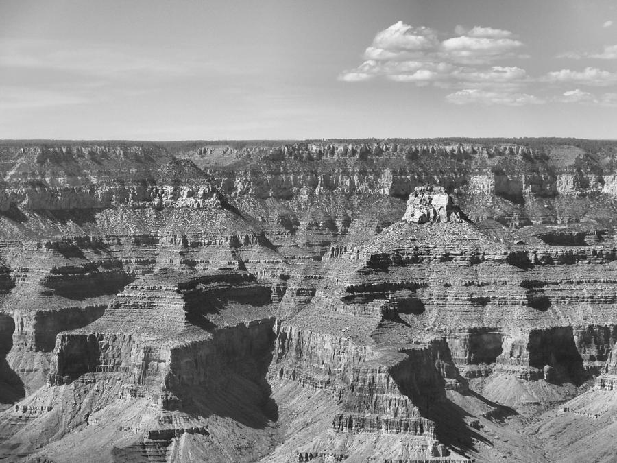 Black And White Layers Of Grand Canyon Photograph by Dan Sproul