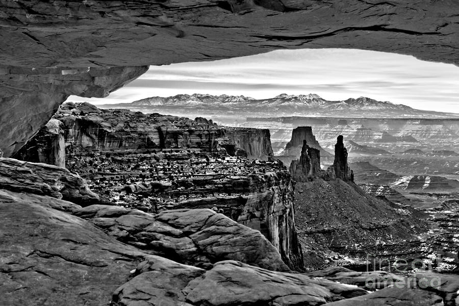 Black And White Mesa Photograph by Adam Jewell