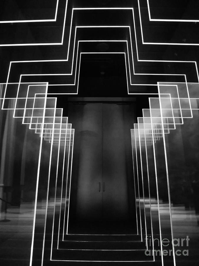 Black and White Neon Cross At The Billy Graham Library  Photograph by Jo Ann Tomaselli