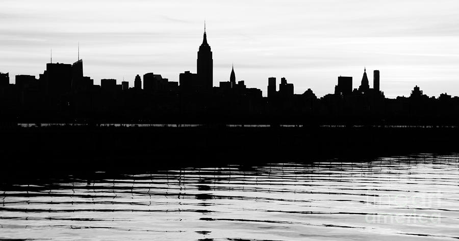 Black and White NYC Morning Reflections Photograph by Lilliana Mendez