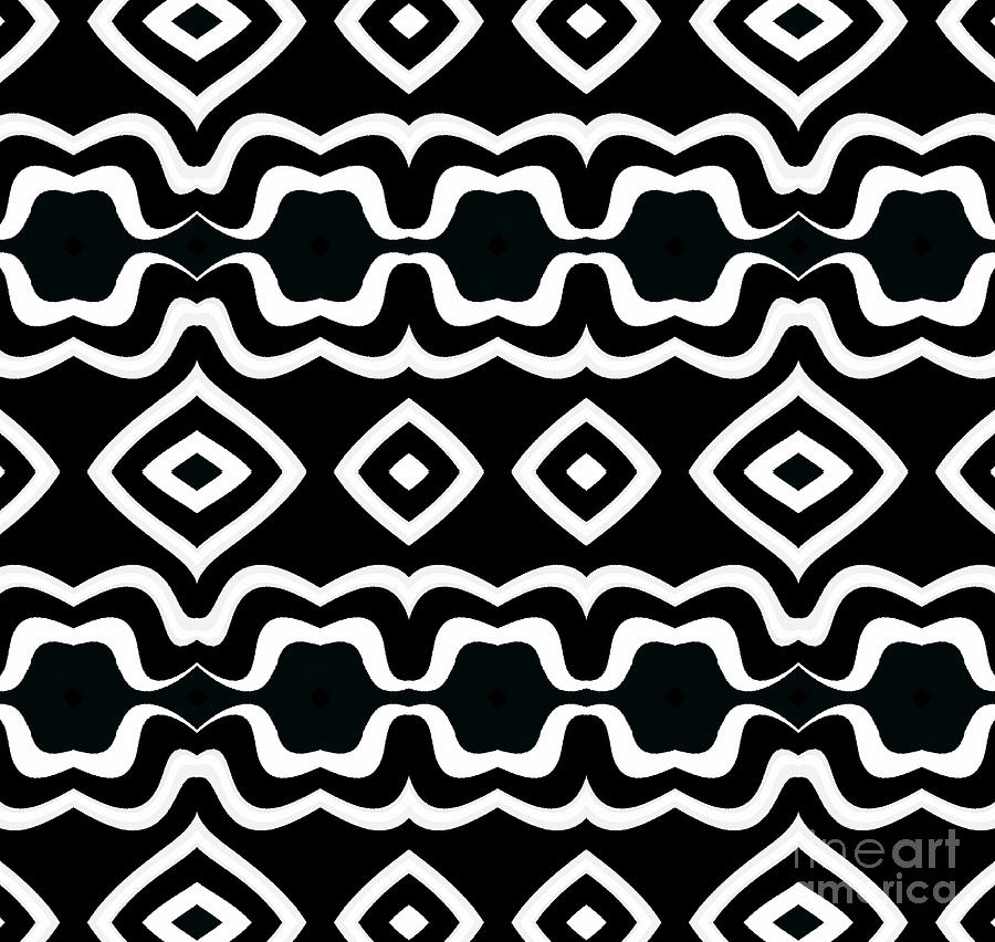 Pattern Black White Abstract Art No325 By Drinka Mercep
