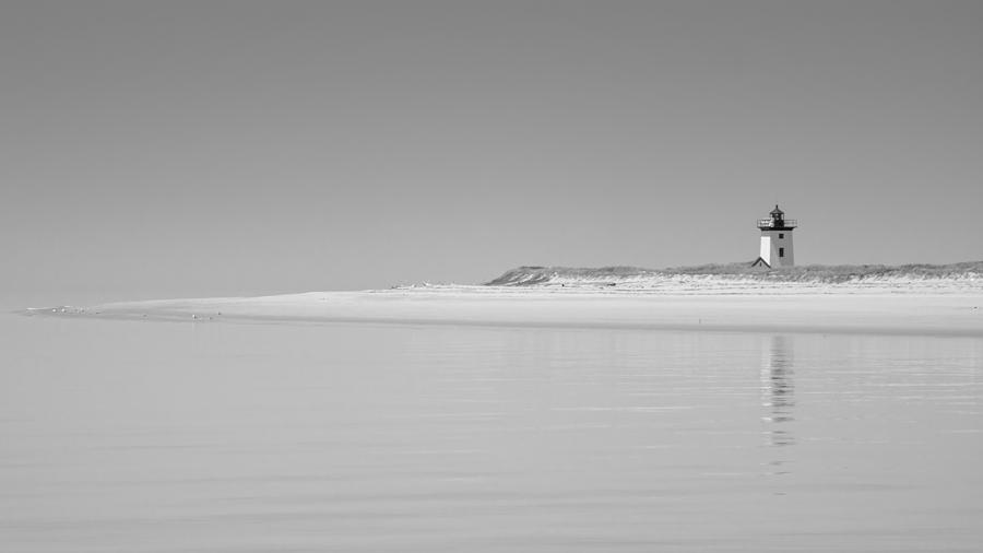 Black and White Photography Isolated Lighthouse Photograph by Darius Aniunas