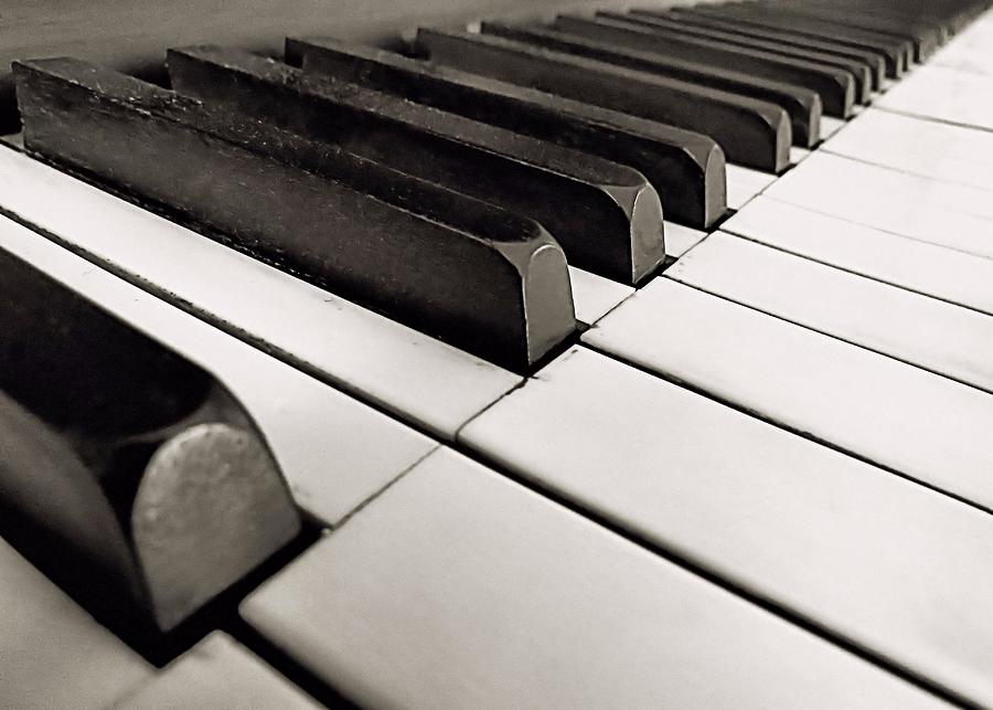 Black and White Piano Keys Photograph by Janice Drew