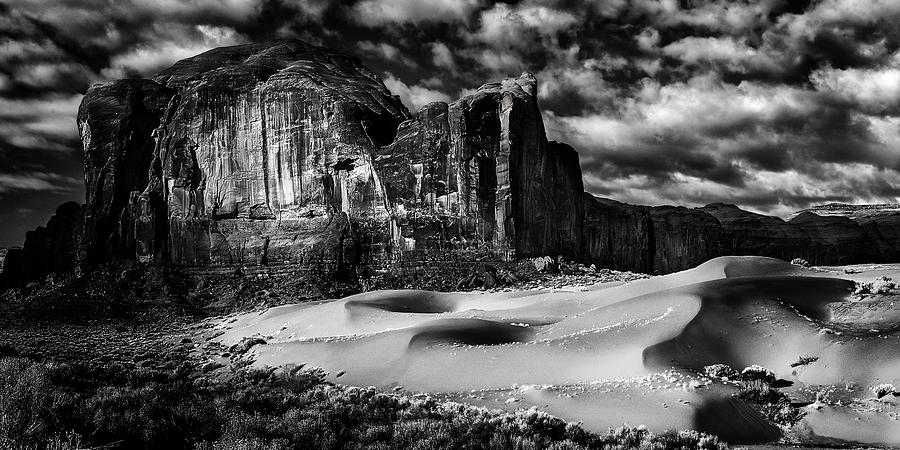 Black and White Sands at Monument Valley Photograph by Michael Ash