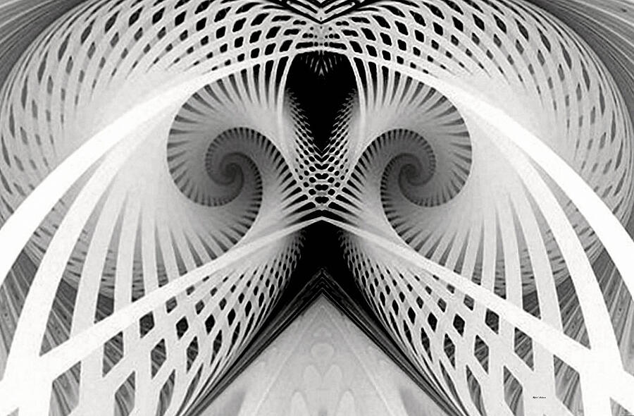 Black and White Space Digital Art by Rafael Salazar