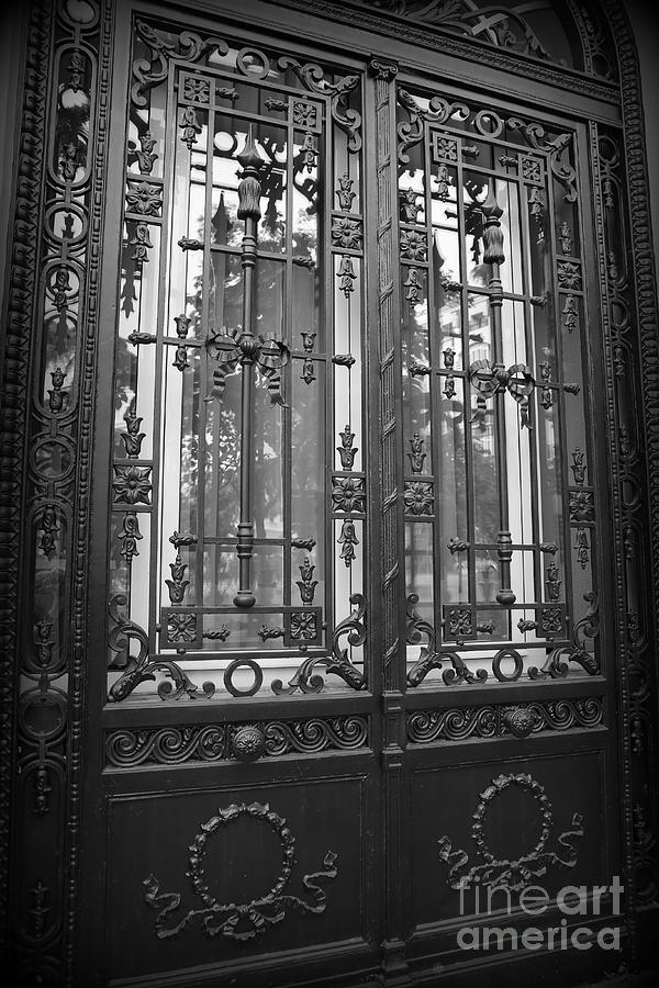 Black and White Spanish Door Photograph by Carol Groenen