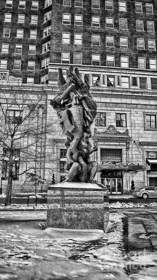 Black and White Statue-Philly Photograph by Douglas Barnard