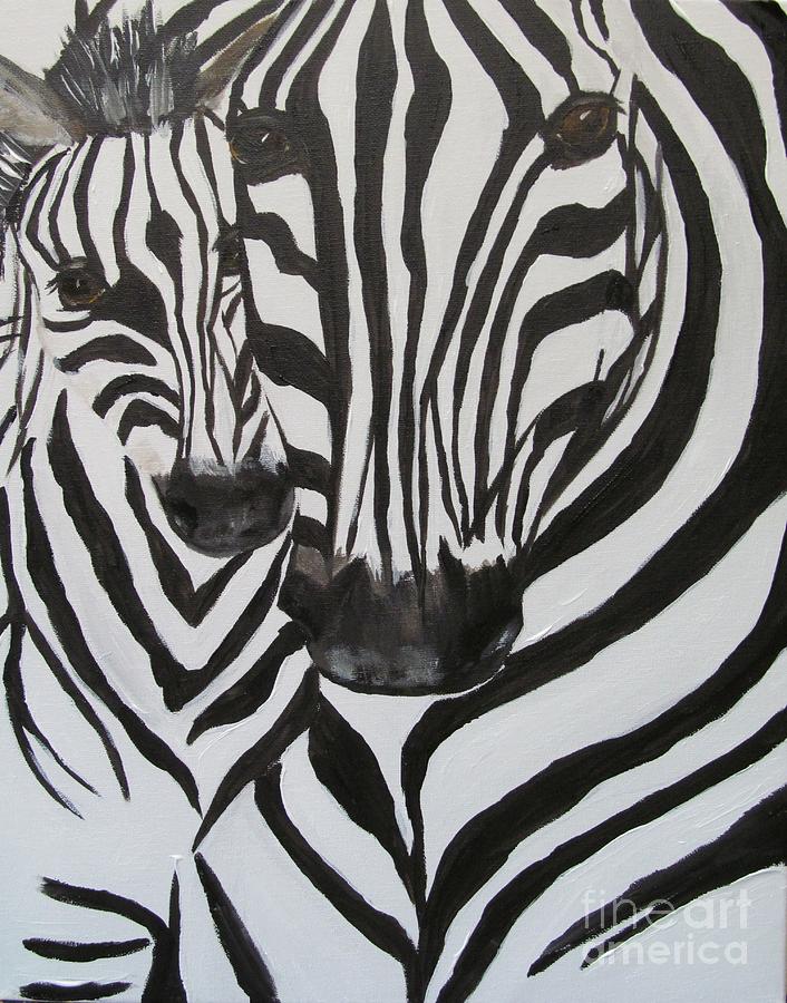 Black and White Painting by Susan Voidets